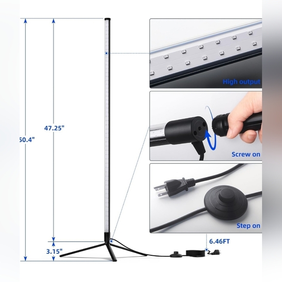 Barrina 42W UV Blacklight Bar with Tripod Stand, 4FT, 400nm - Picture 3 of 11